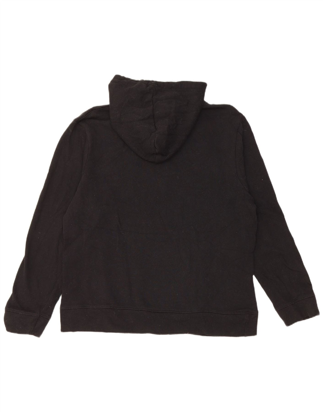 Gap Womens Graphic Hoodie Jumper UK 14 Medium Black Cotton