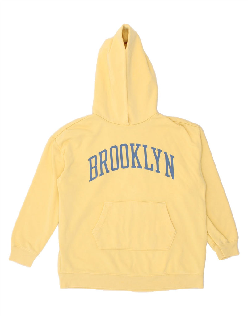 GAP Boys Brooklyn Oversized Graphic Hoodie Jumper 11-12 Years XL Yellow | Vintage Gap | Thrift | Second-Hand Gap | Used Clothing | Messina Hembry 