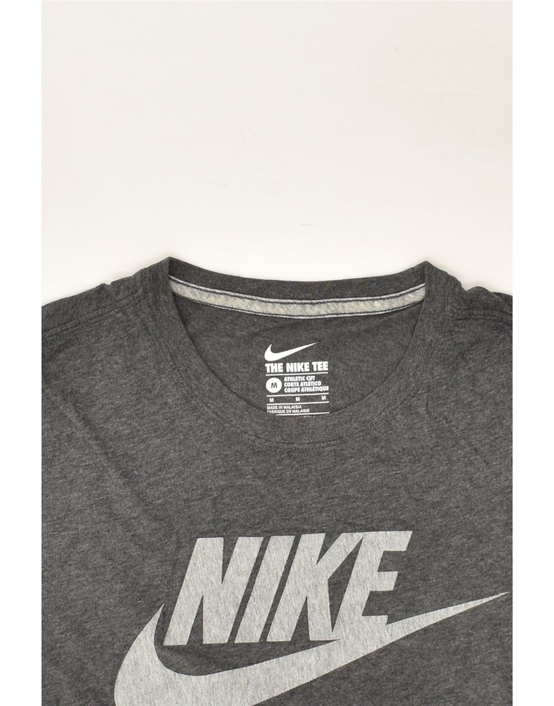 NIKE Mens Graphic T-Shirt Top Medium Grey Colourblock Cotton | Vintage Nike | Thrift | Second-Hand Nike | Used Clothing | Messina Hembry 