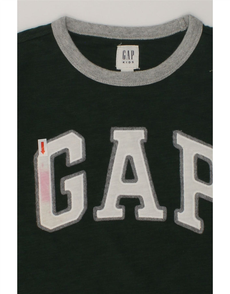 GAP Boys Graphic Top Long Sleeve 9-10 Years Large Green Cotton | Vintage Gap | Thrift | Second-Hand Gap | Used Clothing | Messina Hembry 