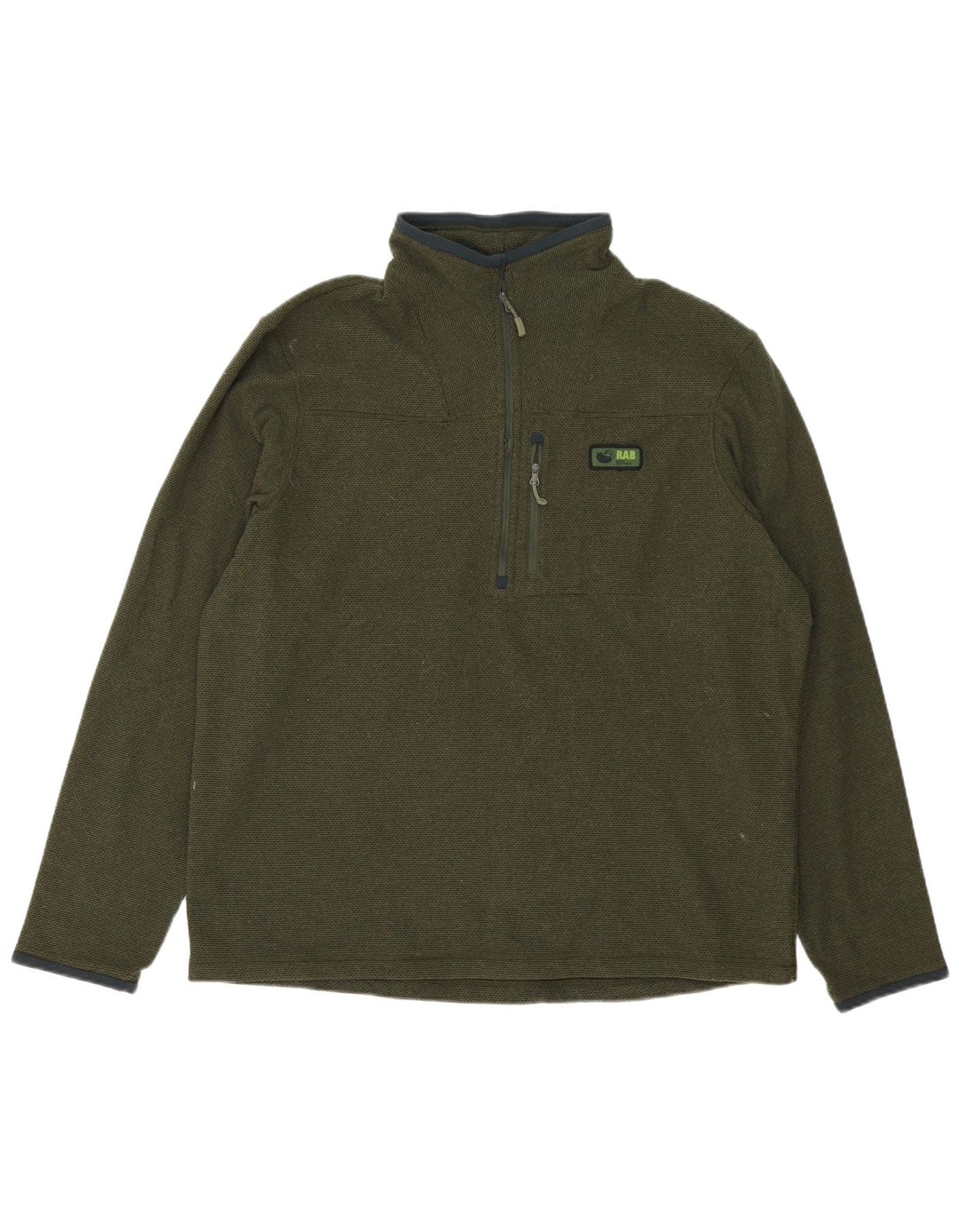 Rab Mens Zip Neck Sweatshirt Jumper XL Green Polyester