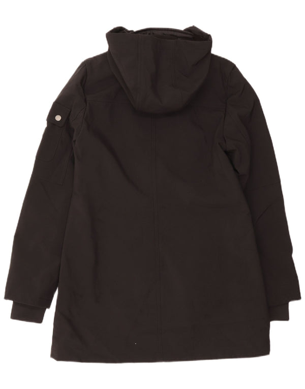 French Connection Womens Hooded Parka Jacket UK 10 Small Black