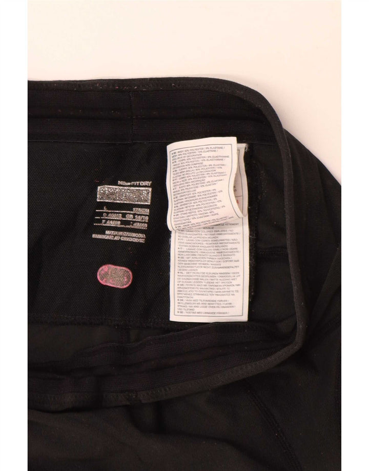 Nike Womens Leggings UK 14/16 Large Black Polyester
