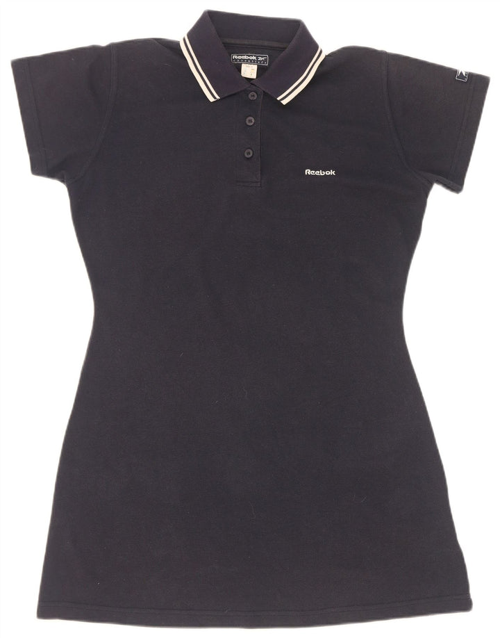 Reebok Womens Polo Dress UK 12 Medium Navy Blue Polyester