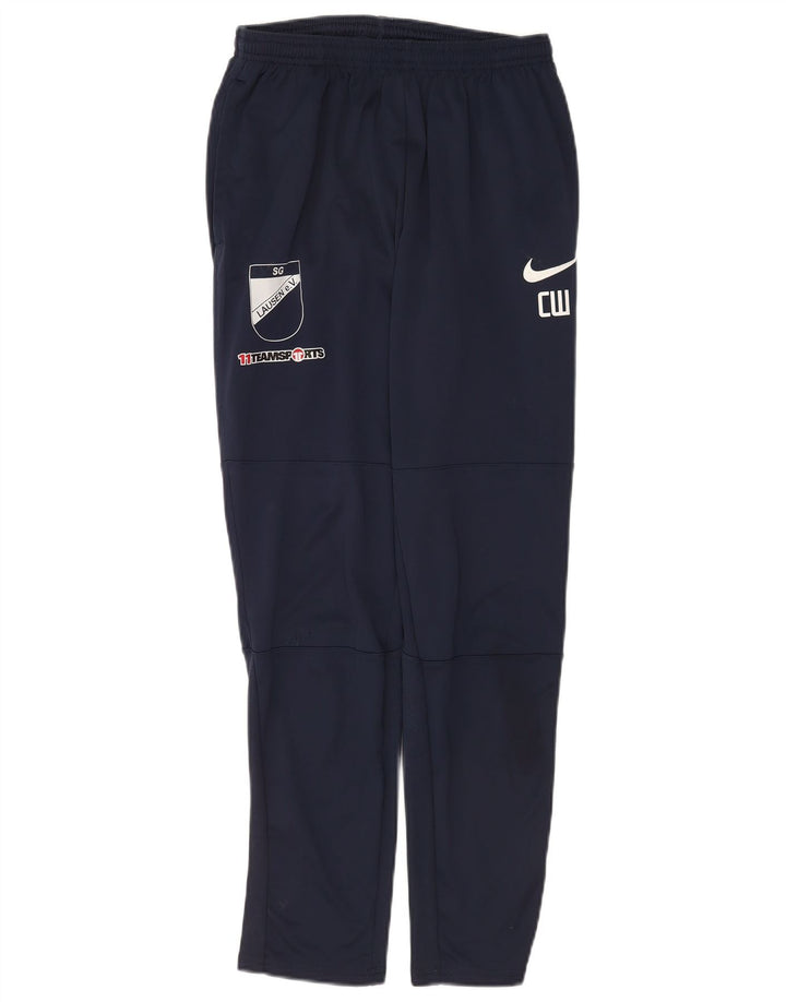 Nike Mens Dri Fit Graphic Tracksuit Trousers Medium  Navy Blue Polyester