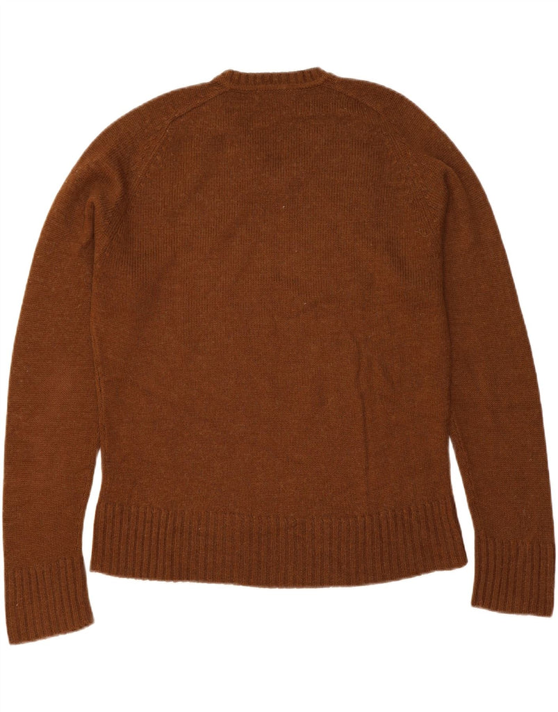 ZARA Mens V-Neck Jumper Sweater Large Brown Vintage Zara and Second-Hand Zara from Messina Hembry 