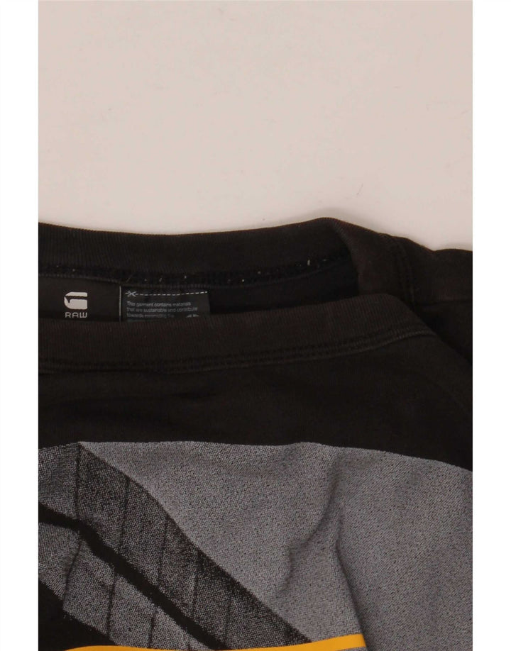 G-Star Mens Graphic T-Shirt Top 2XL Black Cotton