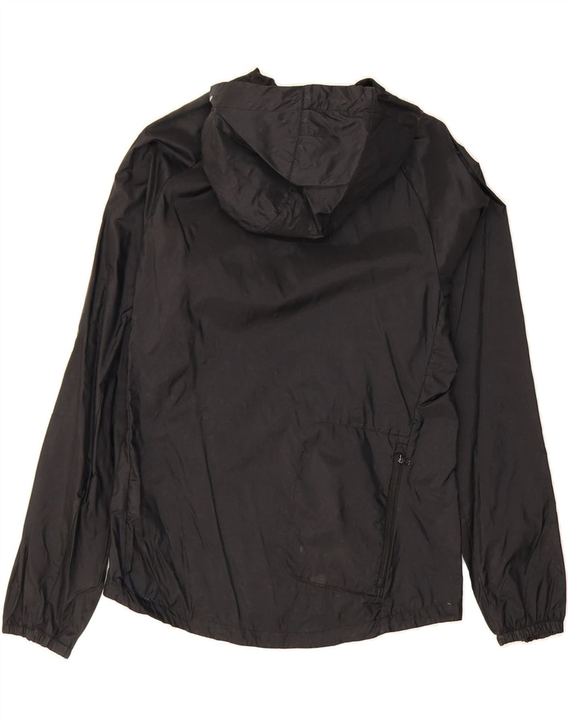NIKE Womens Hooded Rain Jacket UK 10 Small Black Nylon Vintage Nike and Second-Hand Nike from Messina Hembry 