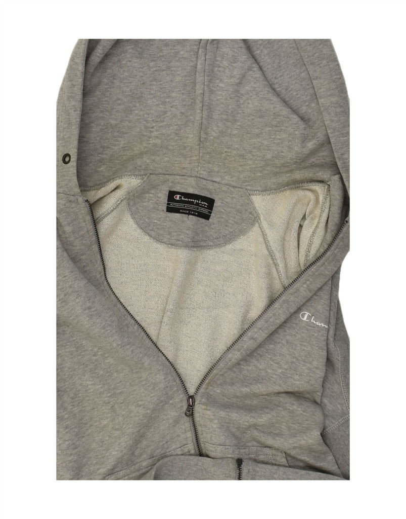 CHAMPION Womens Sleeveless Zip Hoodie Sweater UK 18 XL Grey Cotton | Vintage Champion | Thrift | Second-Hand Champion | Used Clothing | Messina Hembry 