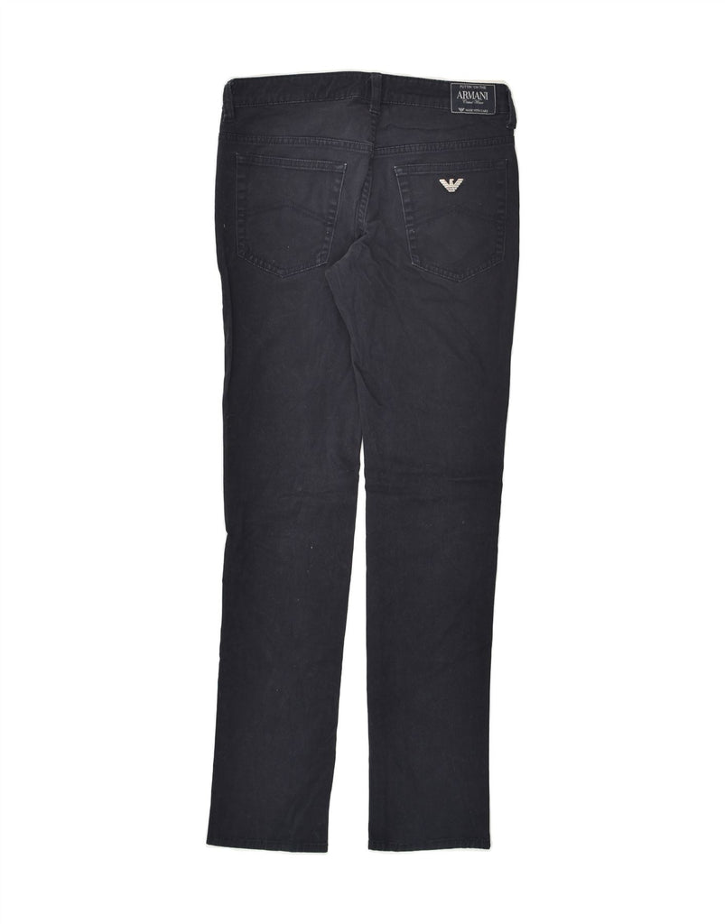 ARMANI JUNIOR Boys Slim Casual Trousers 11-12 Years W28 L30 Navy Blue | Vintage Armani Junior | Thrift | Second-Hand Armani Junior | Used Clothing | Messina Hembry 