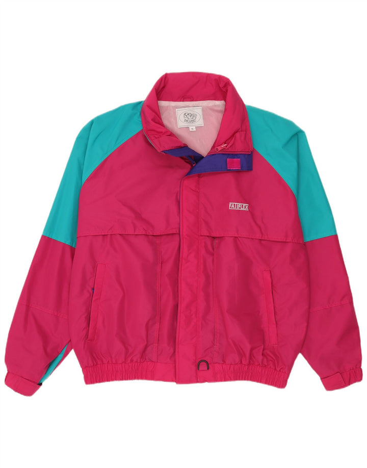 Bad Lands Mens Rain Jacket UK 42 XL Pink Colourblock Nylon