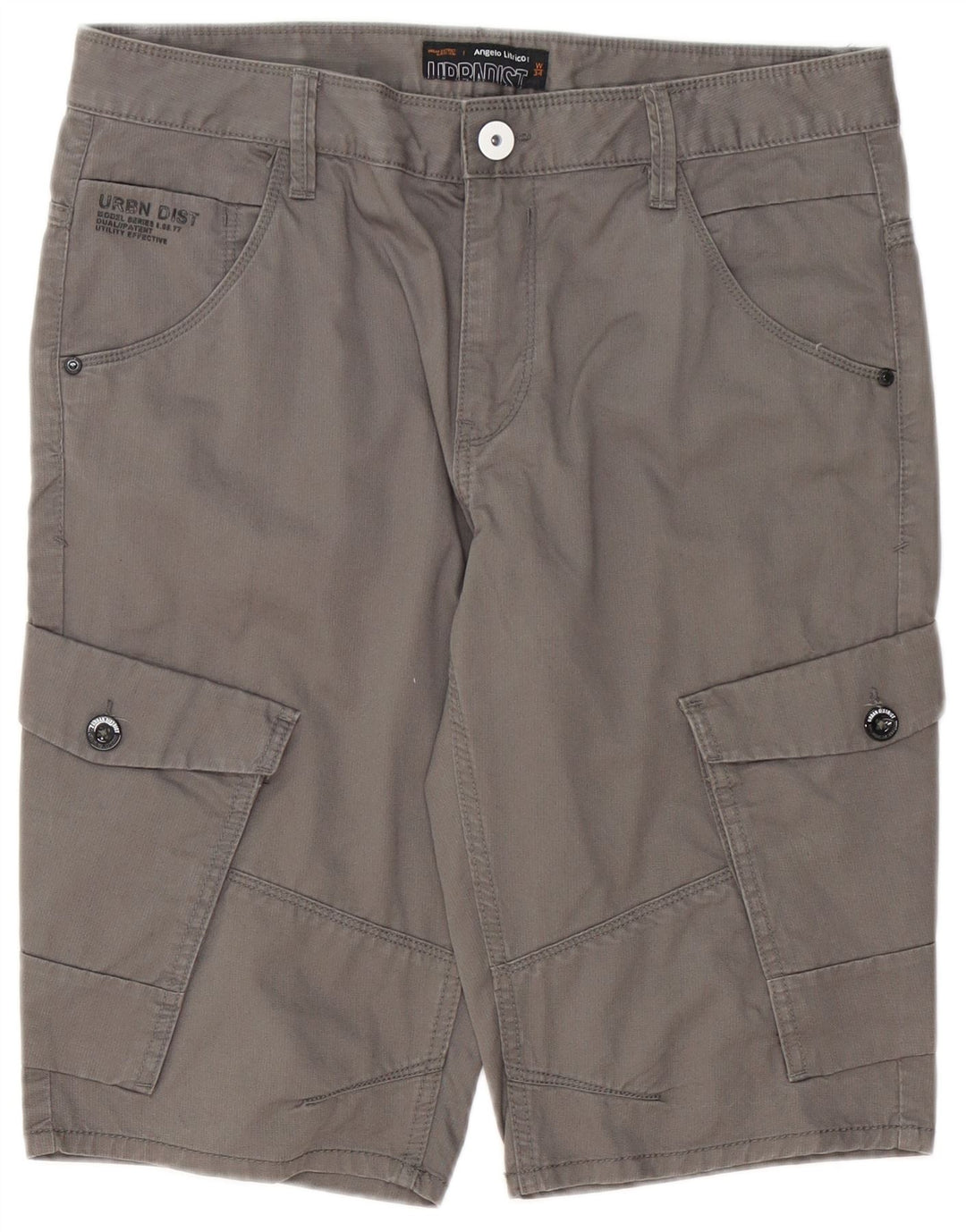 Angelo Litrico Mens Cargo Shorts W34 Large Grey Cotton