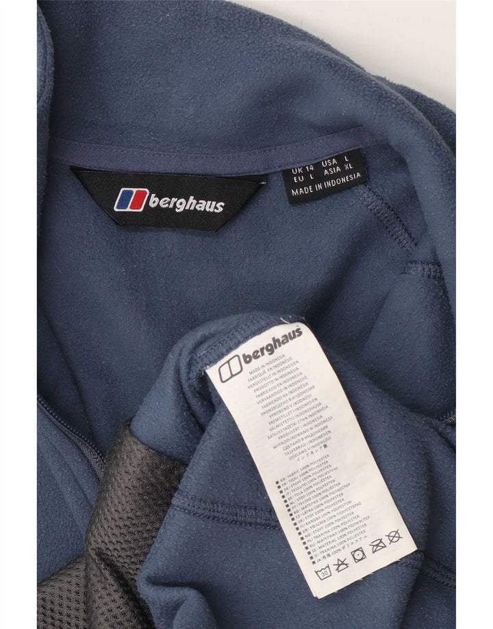 Berghaus Womens Fleece Jacket UK 14 Medium Blue Polyester