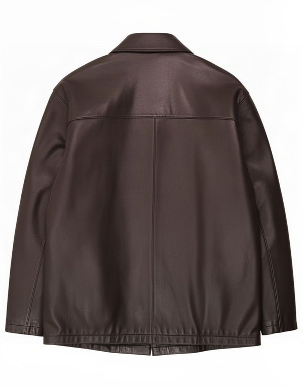 Barnardo Mens Leather Jacket UK 38 Medium Black