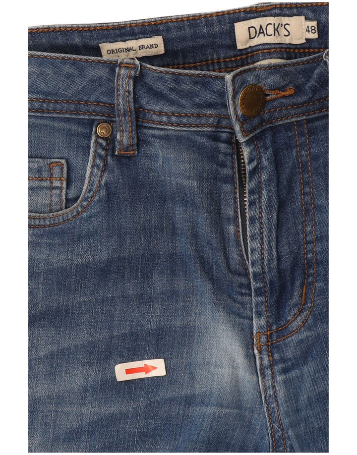 Dack's Womens Crop Slim Jeans IT 48 XL W32 L26 Blue Cotton