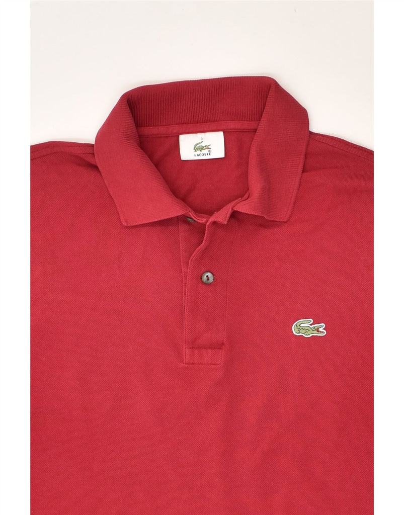 LACOSTE Mens Polo Shirt Size 3 Small Red Cotton | Vintage Lacoste | Thrift | Second-Hand Lacoste | Used Clothing | Messina Hembry 