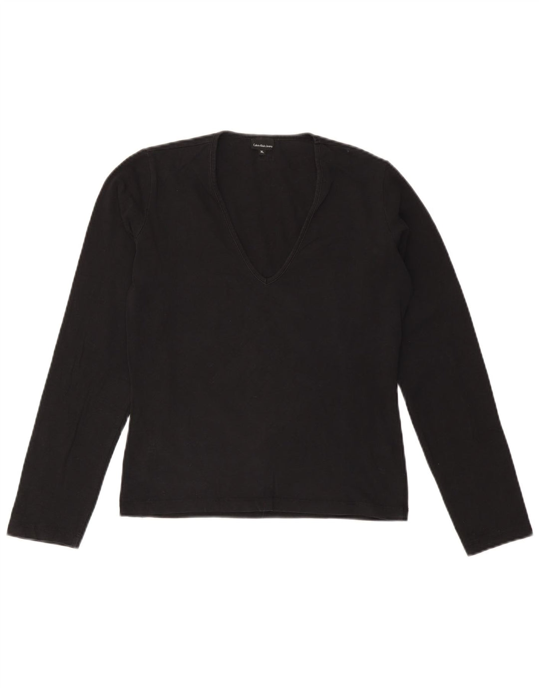 CALVIN KLEIN JEANS Womens Top Long Sleeve UK 18 XL Black
