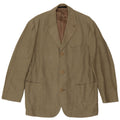 Marks & Spencer Mens 3 Button Blazer Jacket UK 40 Medium Khaki Linen