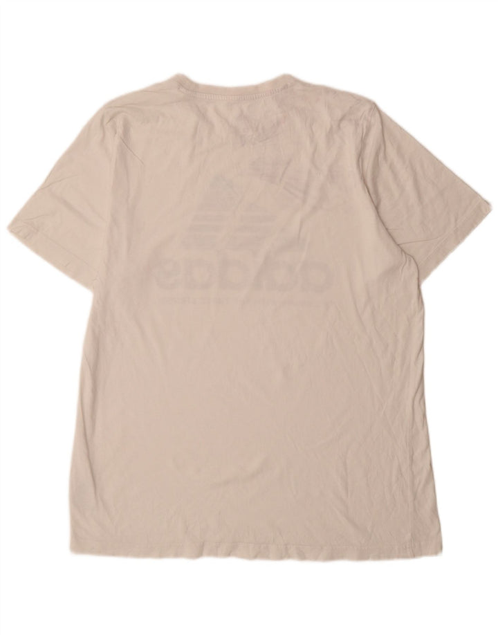Adidas Mens Graphic T-Shirt Top Large White Cotton