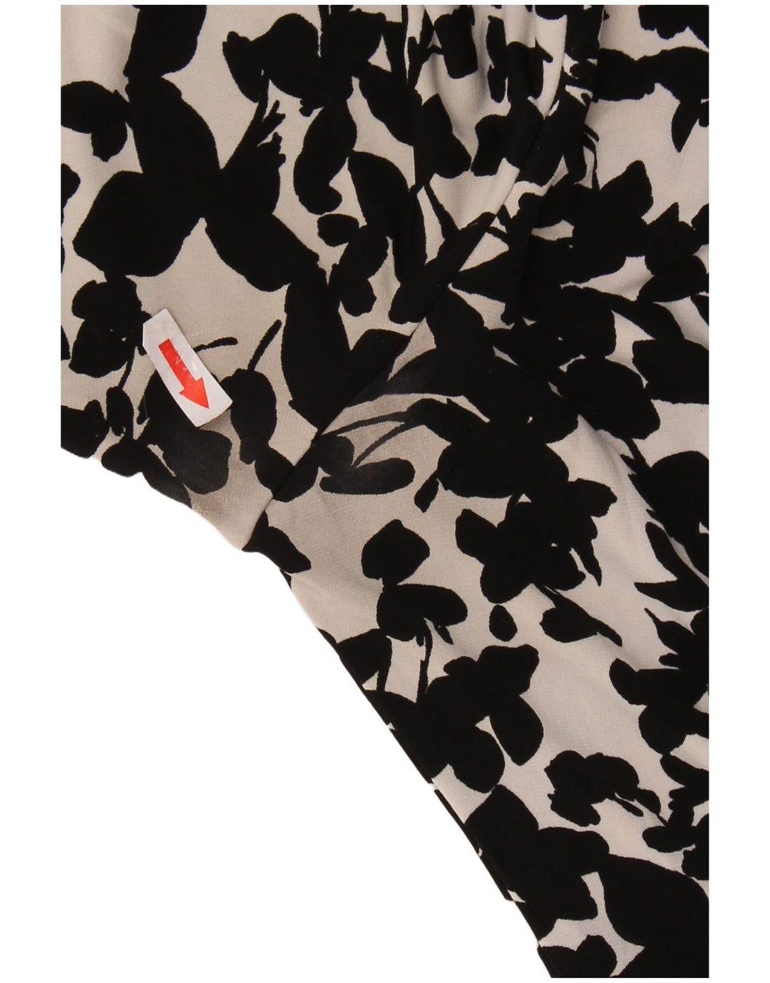 MARKS & SPENCER Womens Blouse Top UK 16 Large Black Floral Polyester