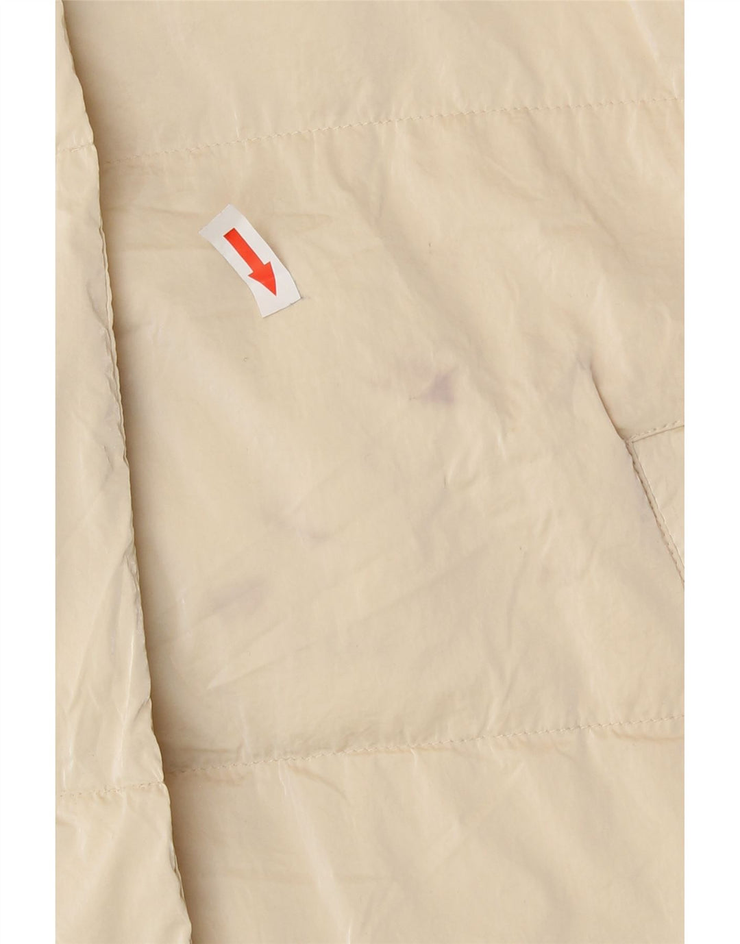 Zara Womens Oversized Longline Padded Gilet UK 10 Small Beige Polyester