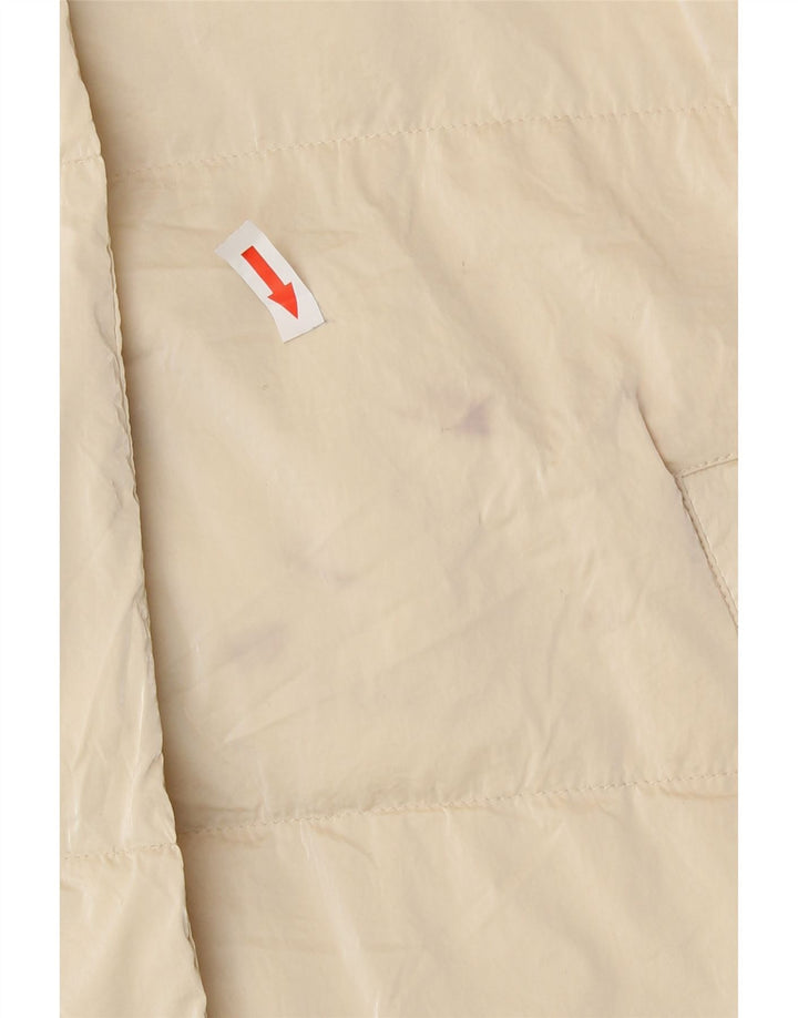 Zara Womens Oversized Longline Padded Gilet UK 10 Small Beige Polyester