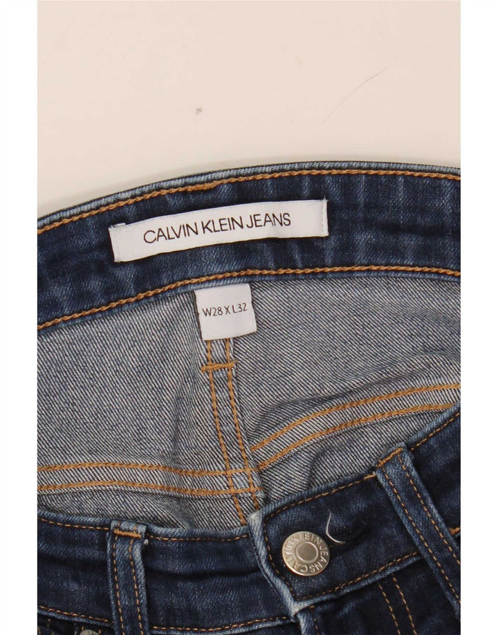 Calvin Klein Mens Slim Jeans W28 L32 Blue Cotton