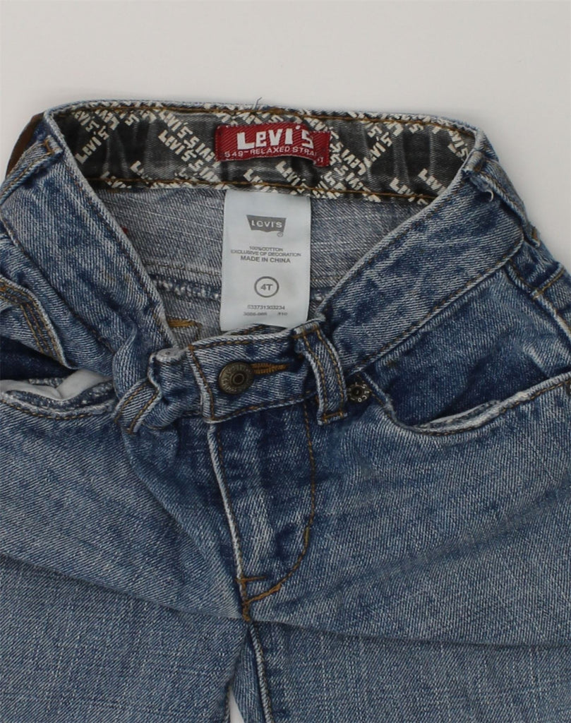 LEVI'S Girls 549 Relaxed Fit Straight Jeans 3-4 Years W21 L16 Blue Cotton | Vintage Levi's | Thrift | Second-Hand Levi's | Used Clothing | Messina Hembry 