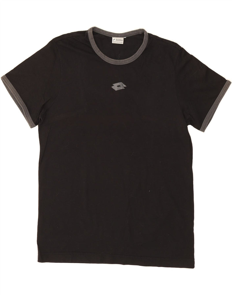 LOTTO Mens T-Shirt Top Large Black Vintage Lotto and Second-Hand Lotto from Messina Hembry 