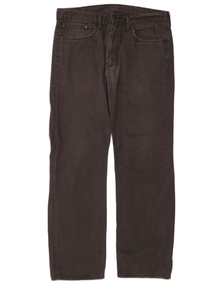 Levi's Mens 505 Straight Jeans W36 L32 Grey Cotton