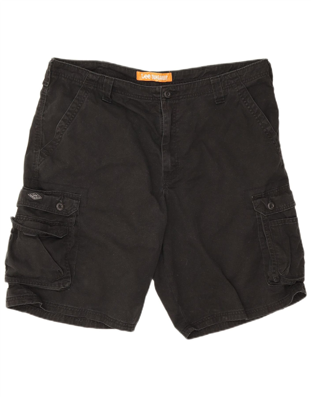 Lee Mens Dungarees Cargo Shorts W38 XL Black Cotton