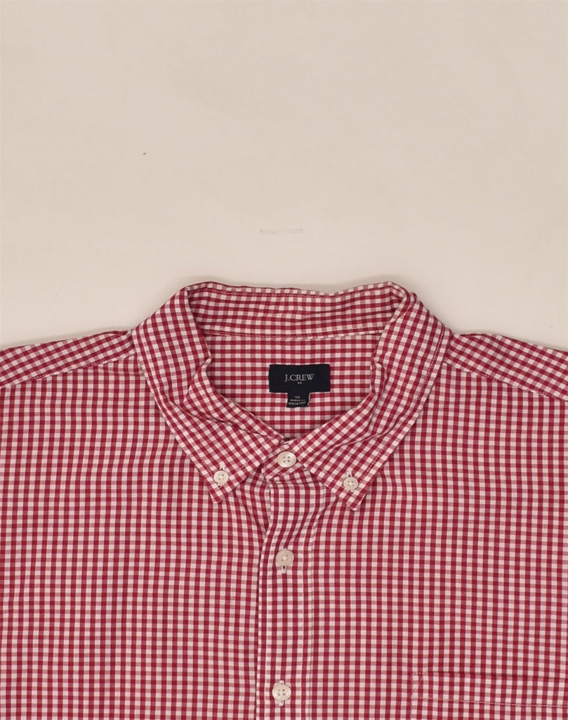 J. CREW Mens Shirt XL Red Gingham Cotton | Vintage J. Crew | Thrift | Second-Hand J. Crew | Used Clothing | Messina Hembry 