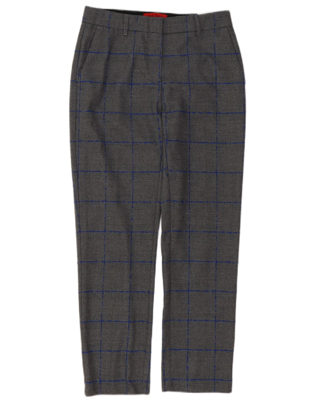 Max & Co. Womens Chino Trousers UK 8 Small W28 L27 Grey Houndstooth