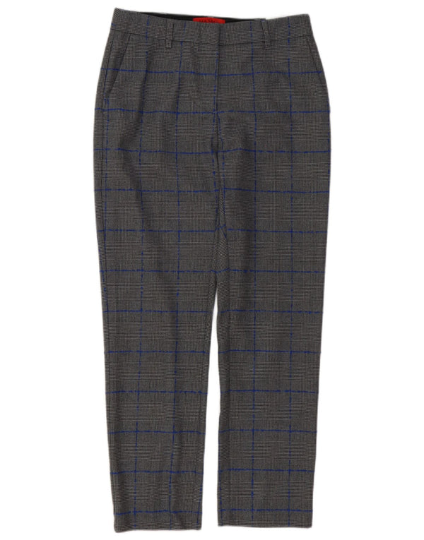 Max & Co. Womens Chino Trousers UK 8 Small W28 L27 Grey Houndstooth