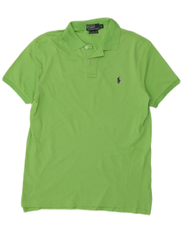 Polo Ralph Lauren Mens Slim Fit Polo Shirt Large Green Cotton