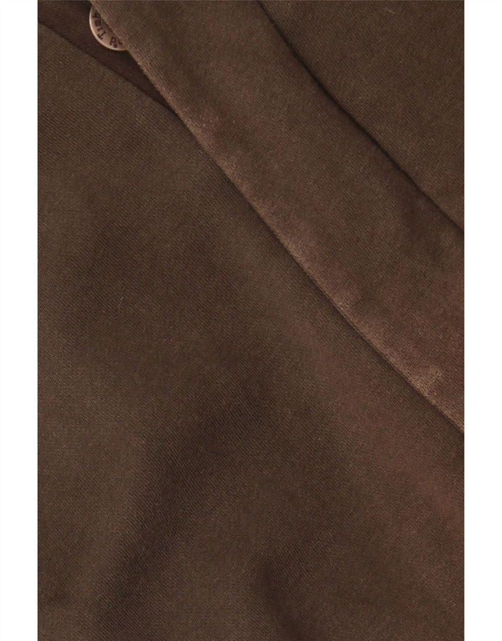 TIMBERLAND Mens Slim Fit Bomber Jacket UK 40 Large Brown Cotton