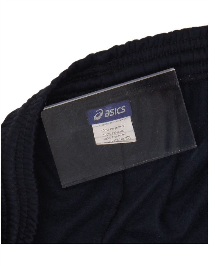 ASICS Mens Tracksuit Trousers Joggers Large  Navy Blue Colourblock