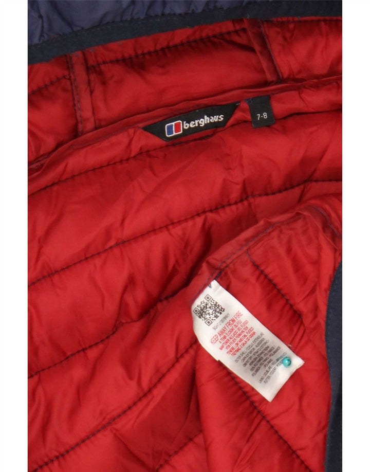 Berghaus Boys Hooded Padded Jacket 7-8 Years Navy Blue Polyamide