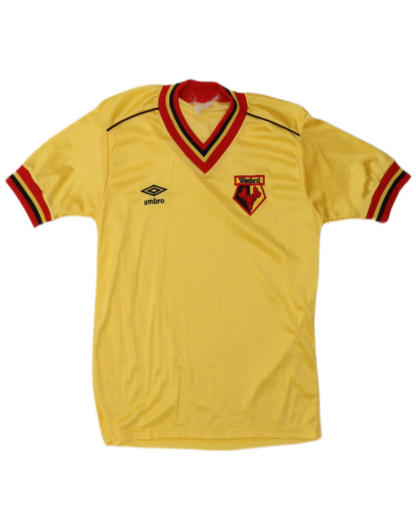 Umbro Mens Watford Home 1982-1985 Football Shirt Small Yellow Sports