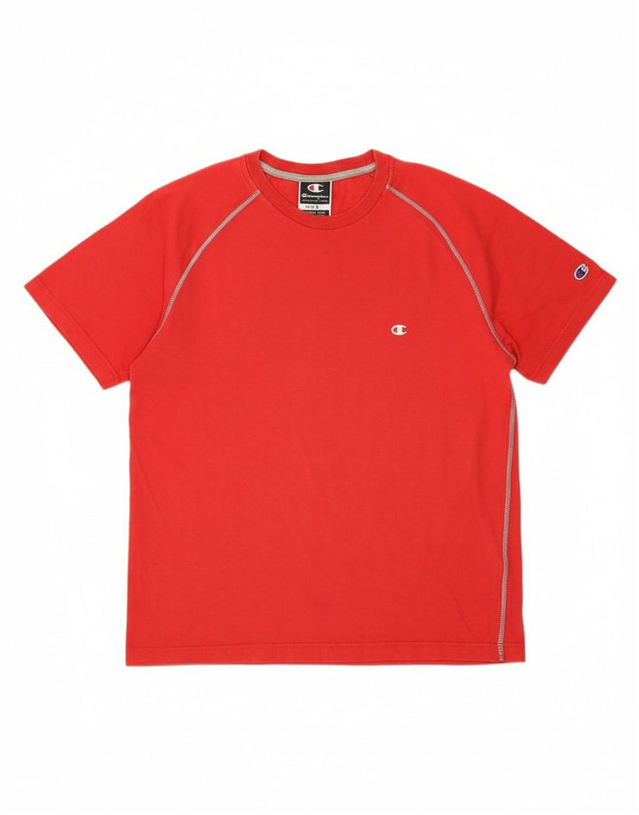 CHAMPION Womens T-Shirt Top UK 16 Large Red Cotton