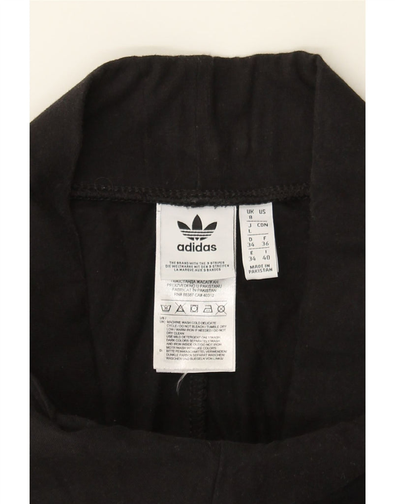 ADIDAS Womens Leggings UK 8 Small Black Cotton Vintage Adidas and Second-Hand Adidas from Messina Hembry 