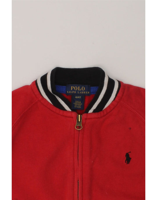 POLO RALPH LAUREN Boys Tracksuit Top Jacket 3 4 Years Red Vintage Second Hand Clothing Online Messina Hembry