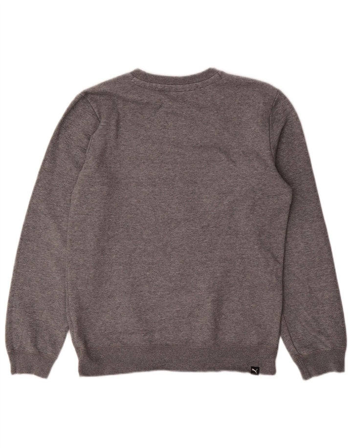 PUMA Boys Graphic Sweatshirt Jumper 13-14 Years Grey