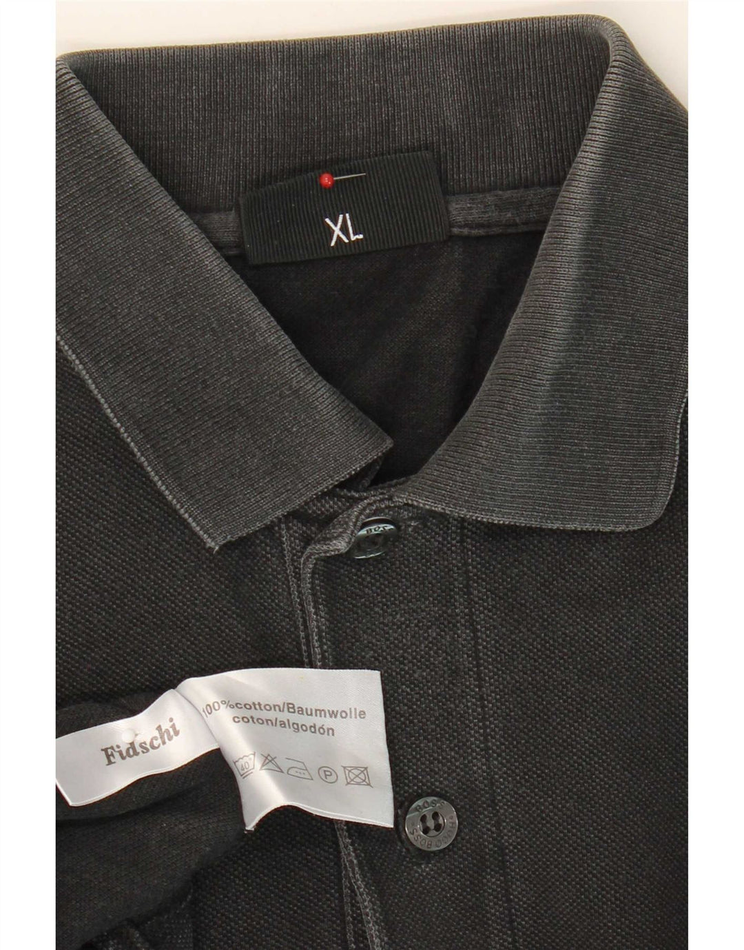 Hugo Boss Mens Polo Shirt XL Black Cotton