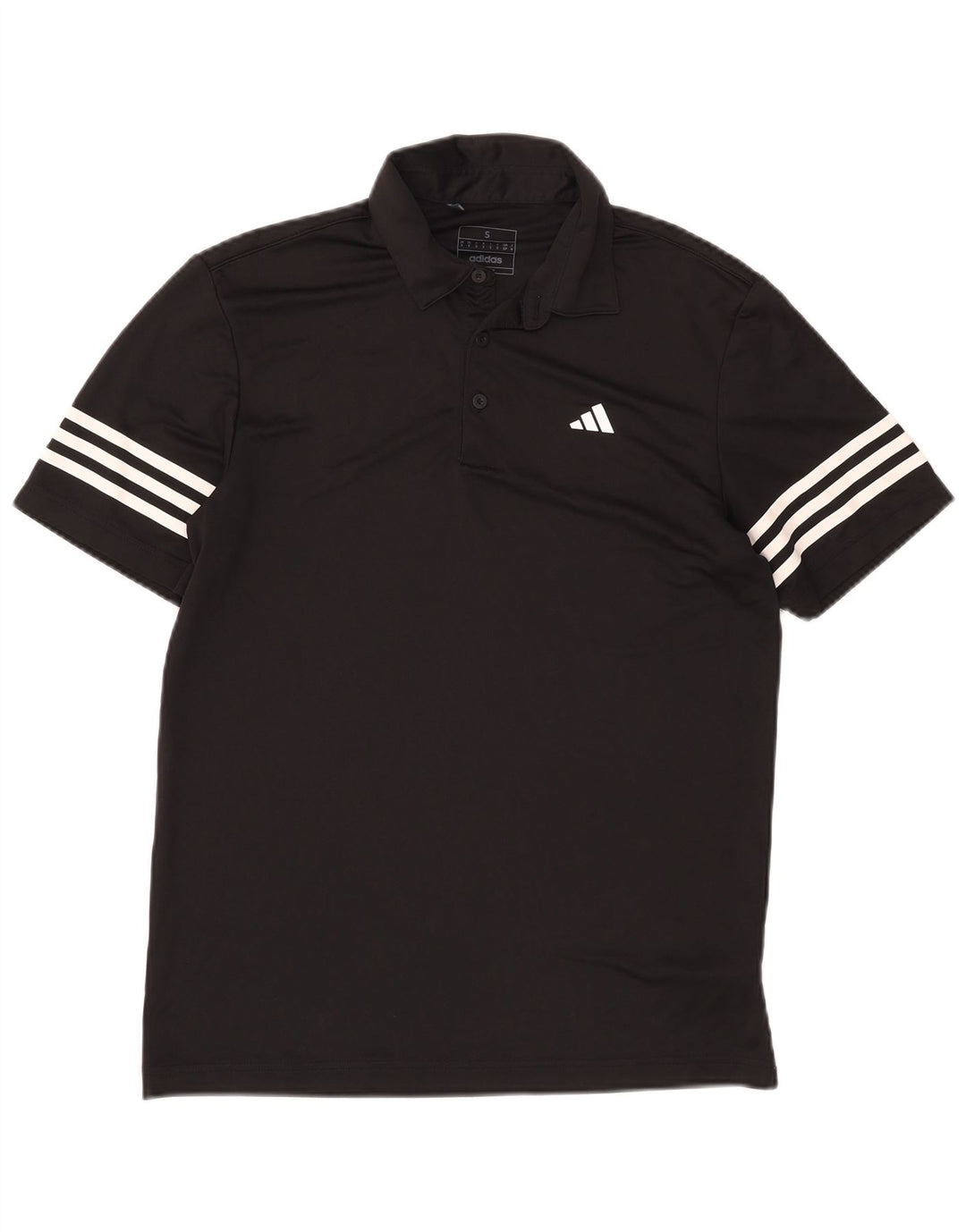 Adidas Mens Polo Shirt Small Black Polyester