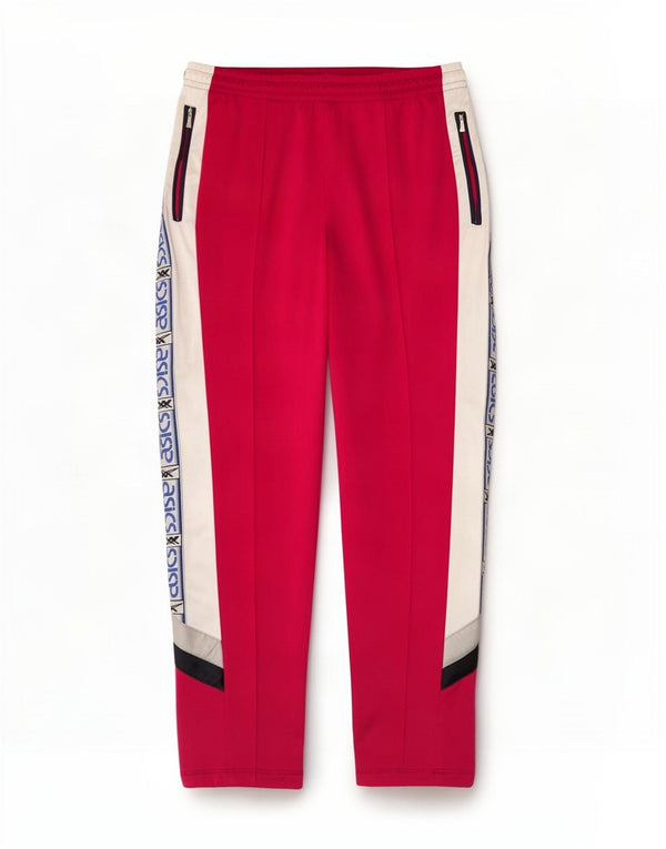 Asics Womens Vintage Graphic Tracksuit Trousers IT 48 XL Pink Colourblock