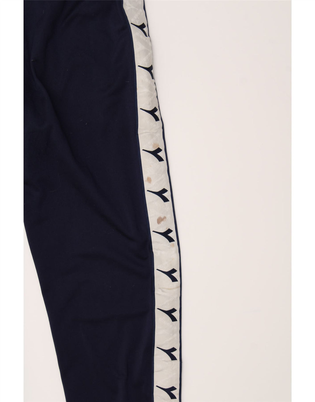 DIADORA Mens Graphic Tracksuit Trousers Medium  Navy Blue Colourblock Vintage Diadora and Second-Hand Diadora from Messina Hembry 