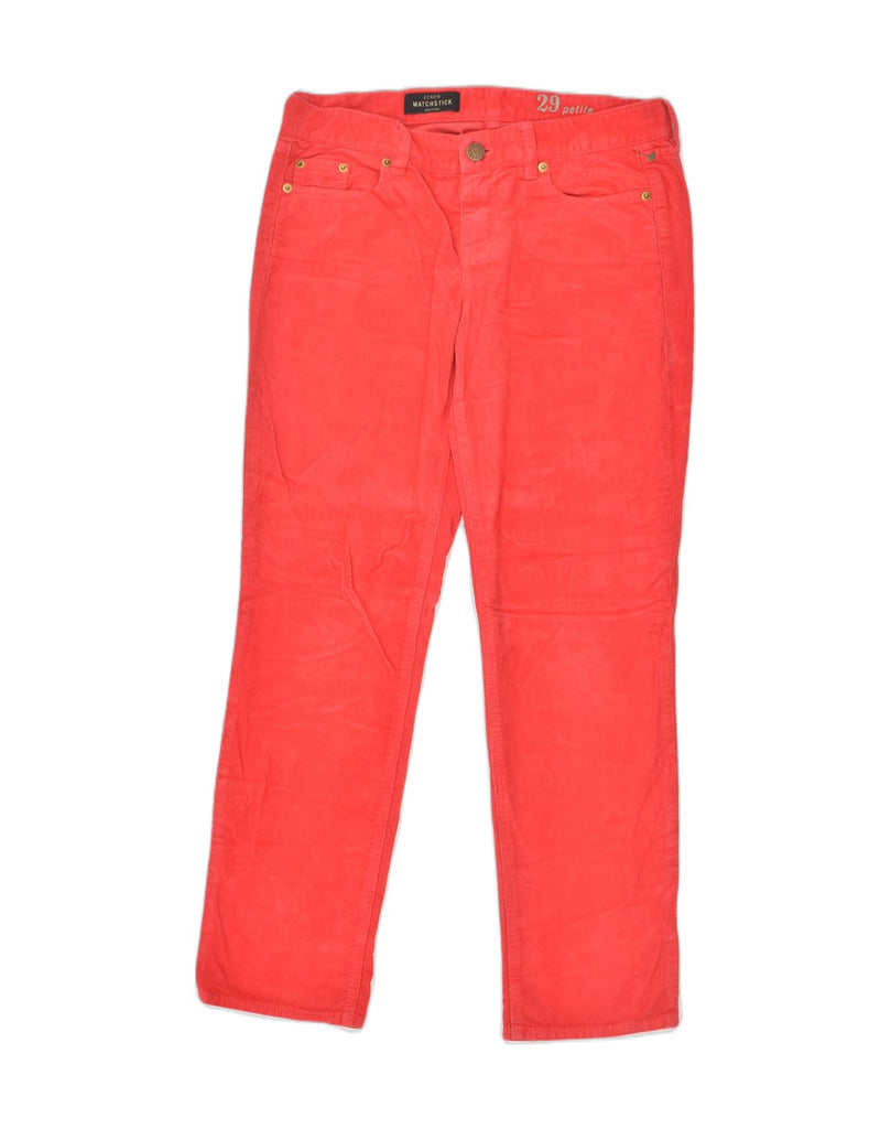 J. CREW Womens Matchstick Straight Corduroy Trousers W29 L28 Red Cotton | Vintage J. Crew | Thrift | Second-Hand J. Crew | Used Clothing | Messina Hembry 