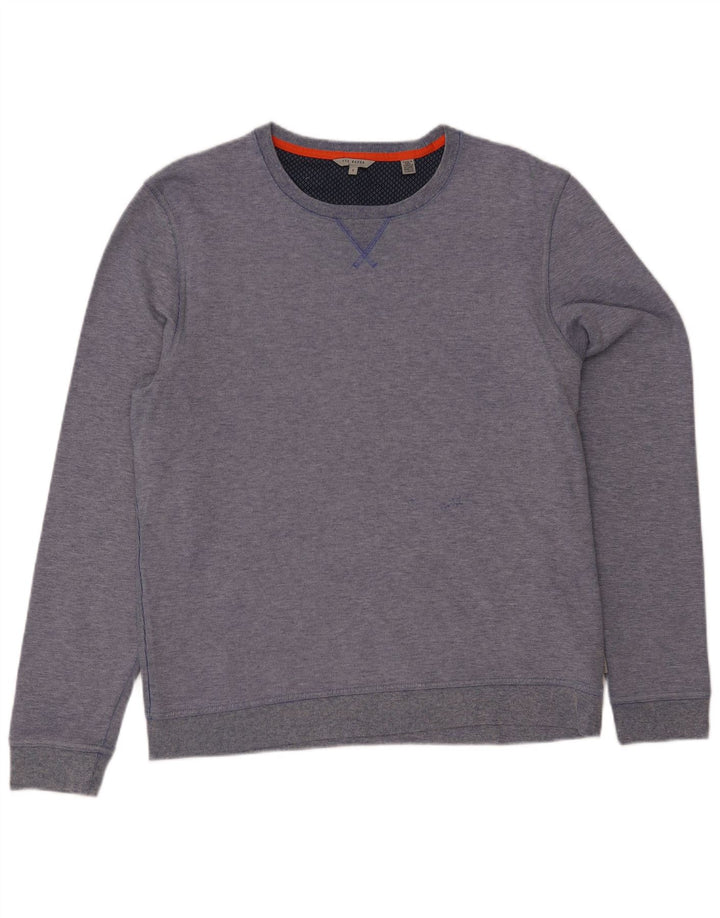 TED BAKER Womens Sweatshirt Jumper Size 6 2XL Blue Cotton