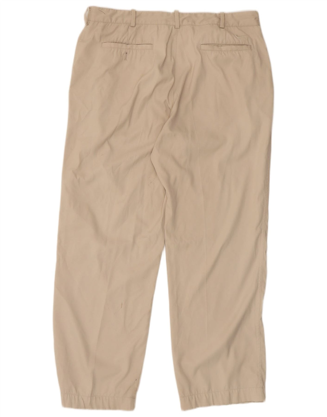 NIKE Mens Straight Chino Trousers W34 L30 Beige Polyester